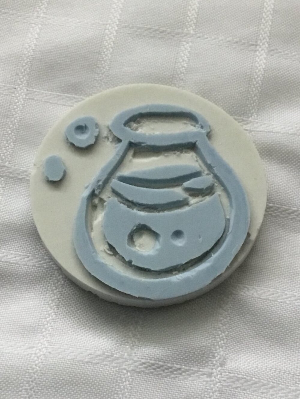 Two sides hand made rubber stamp